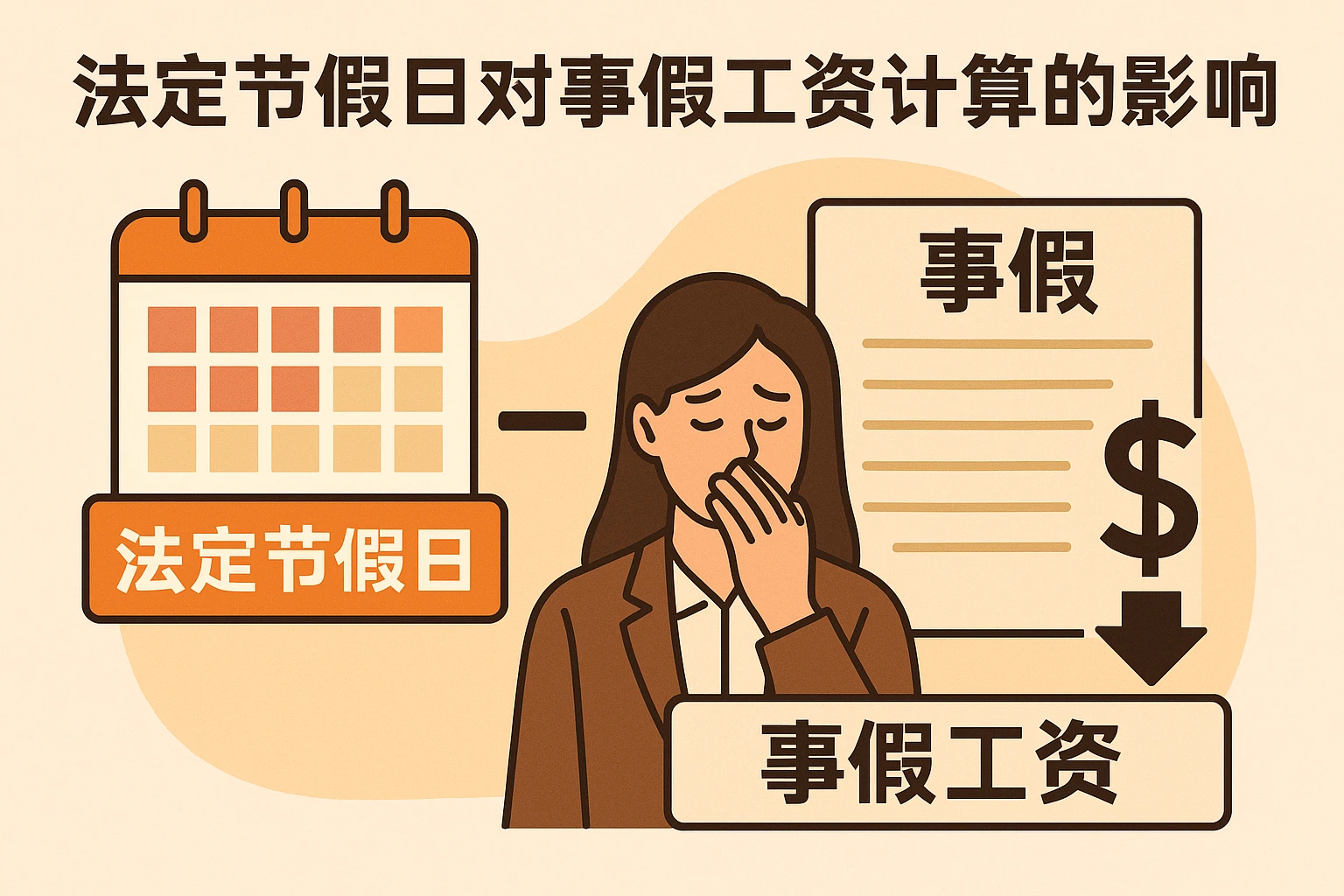 法定节假日对事假工资计算的影响