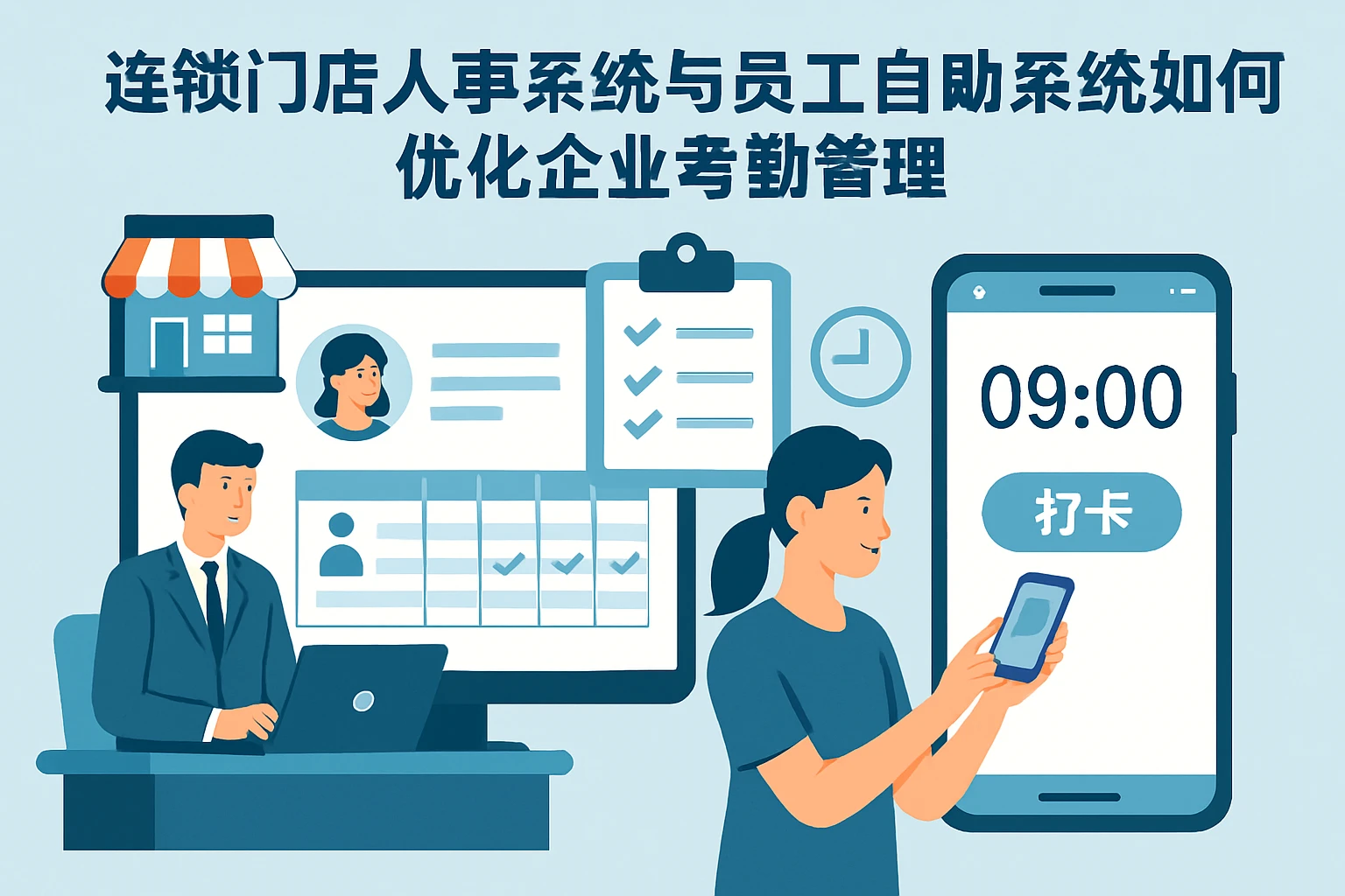 连锁门店人事系统与员工自助系统如何优化企业考勤管理