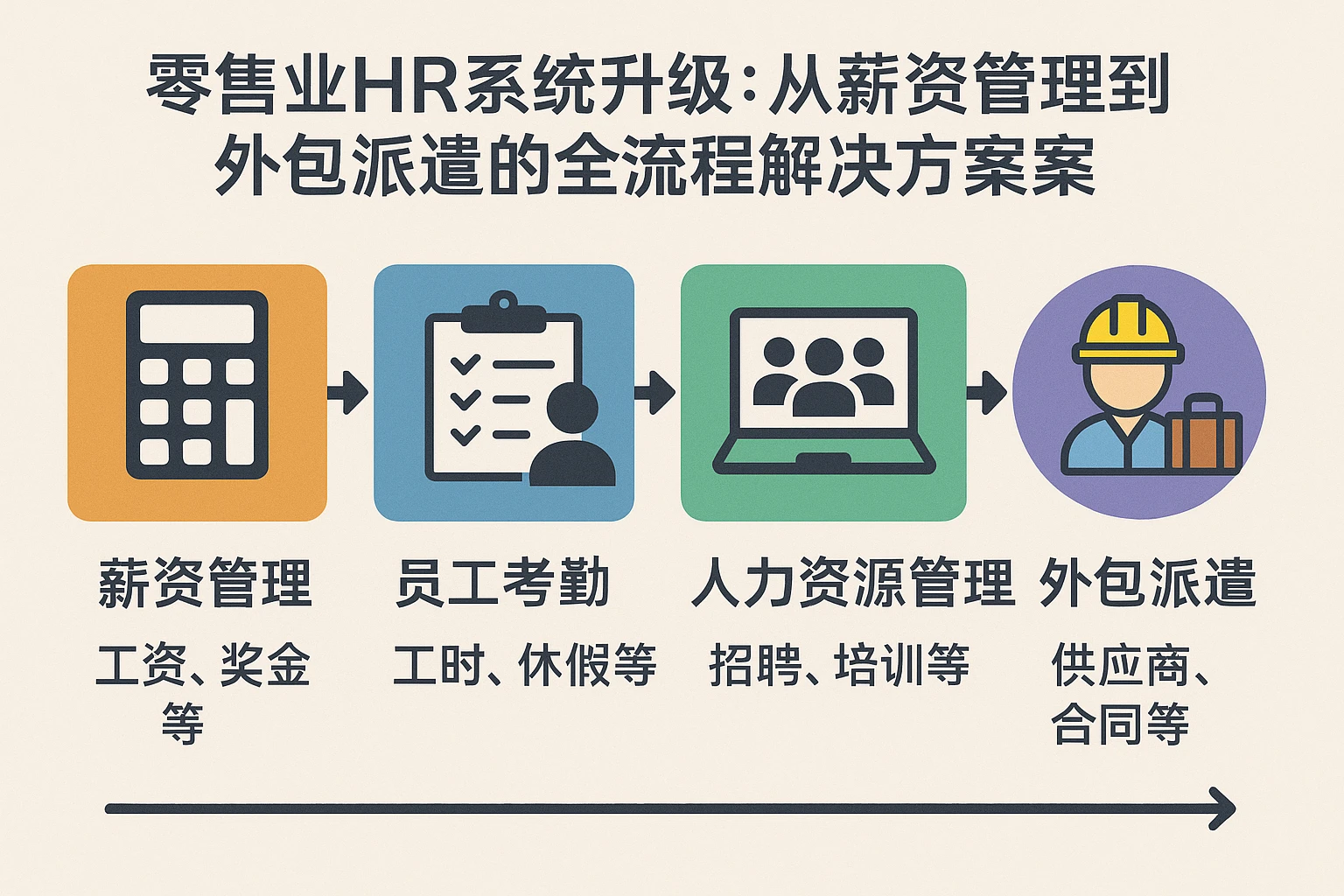 零售业HR系统升级：从薪资管理到外包派遣的全流程解决方案