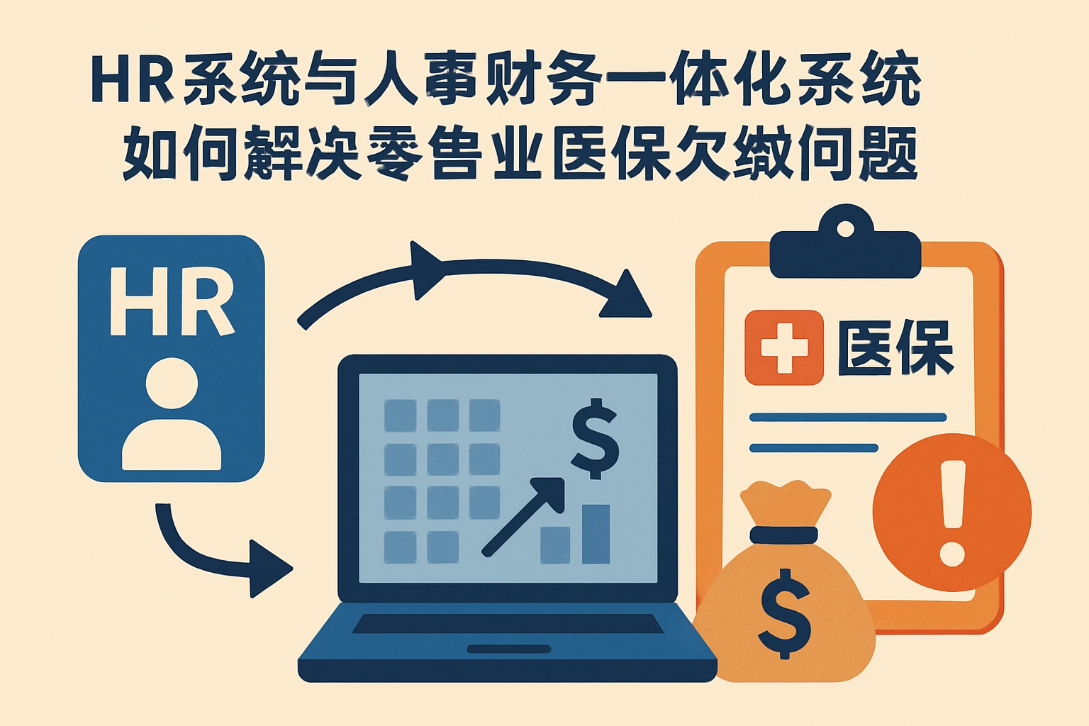 HR系统与人事财务一体化系统如何解决零售业医保欠缴问题