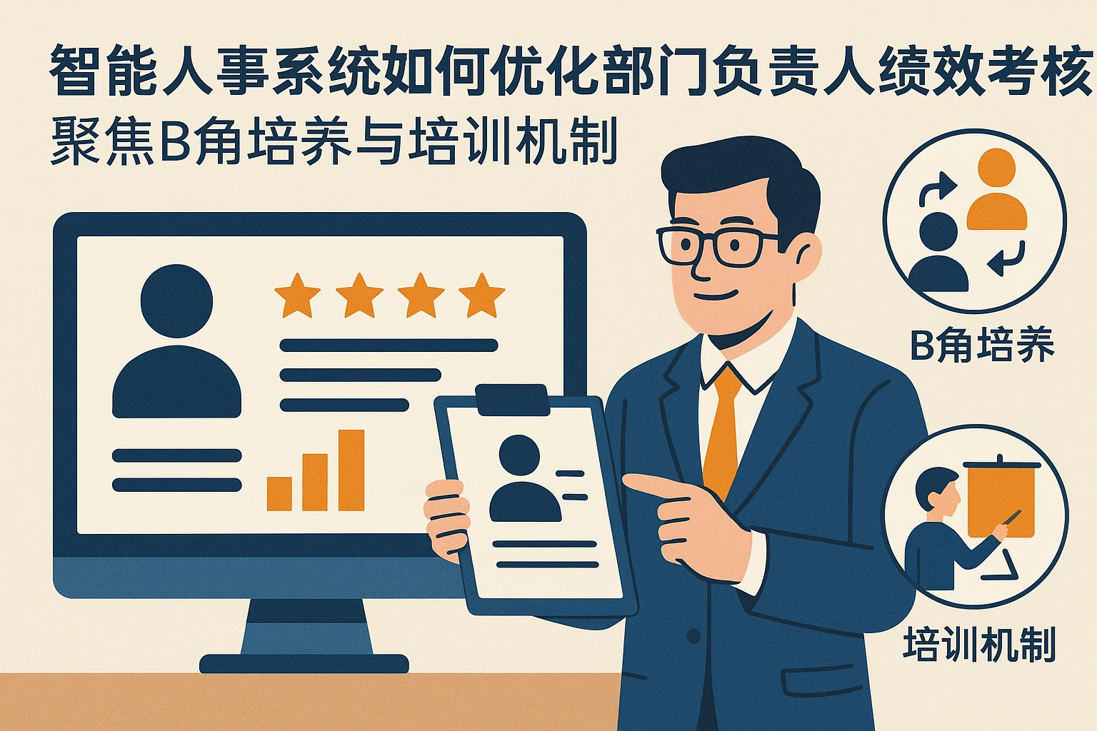 智能人事系统如何优化部门负责人绩效考核：聚焦B角培养与培训机制