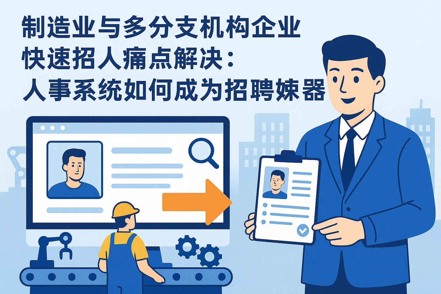 制造业与多分支机构企业快速招人痛点解决:人事系统如何成为招聘加速器?