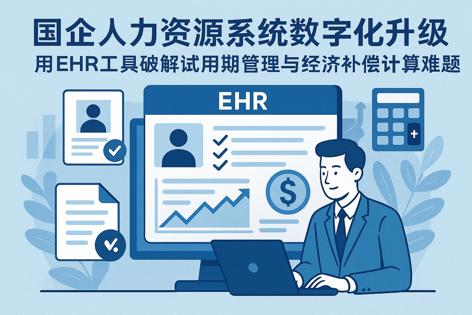 国企人力资源系统数字化升级:用EHR工具破解试用期管理与经济补偿计算难题