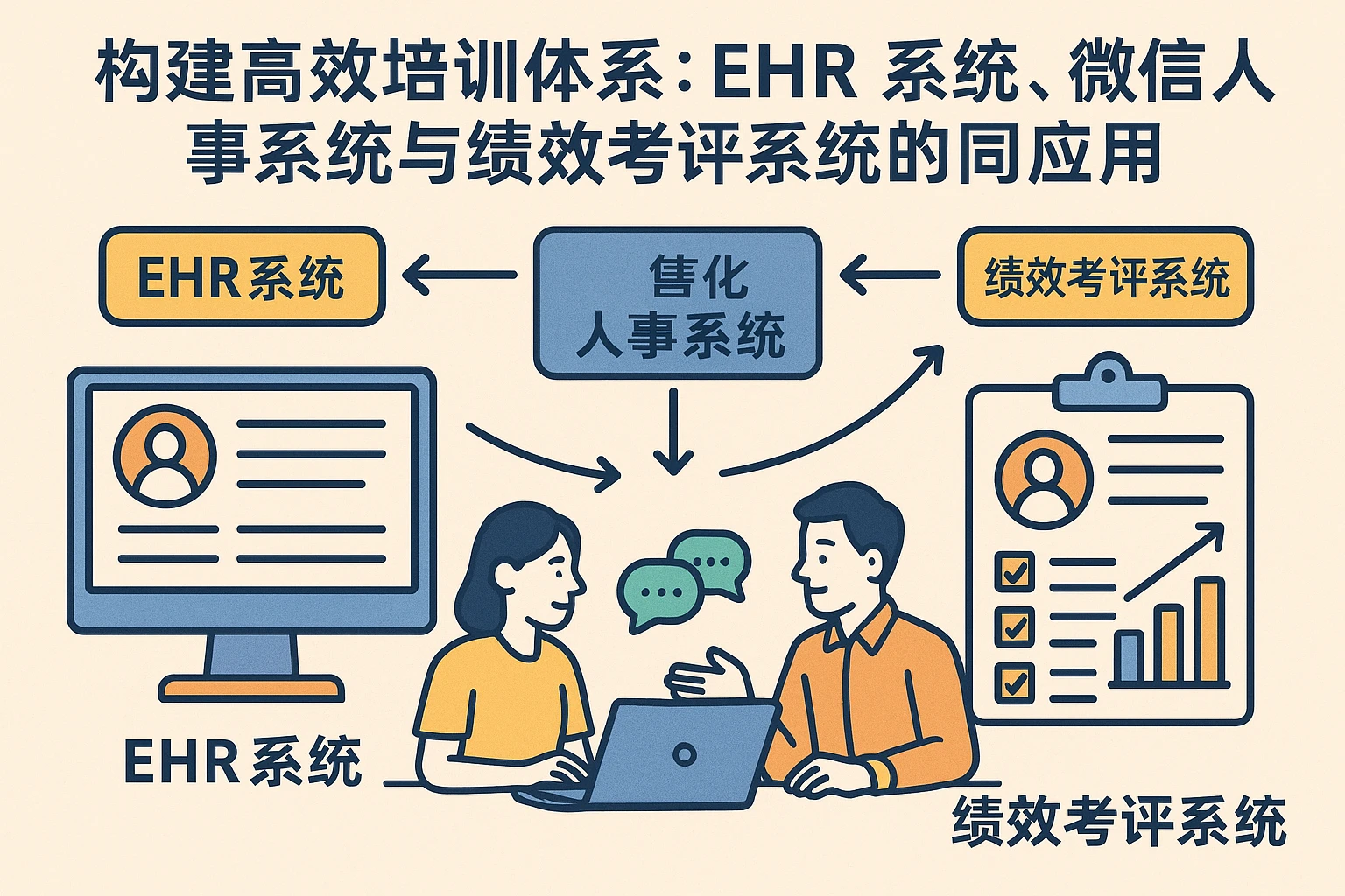 构建高效培训体系：EHR系统、微信人事系统与绩效考评系统的协同应用