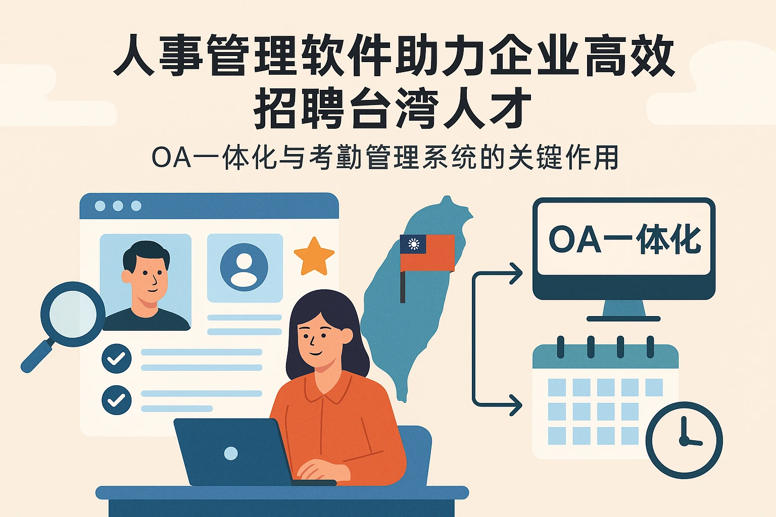 人事管理软件助力企业高效招聘台湾人才:OA一体化与考勤管理系统的关键作用