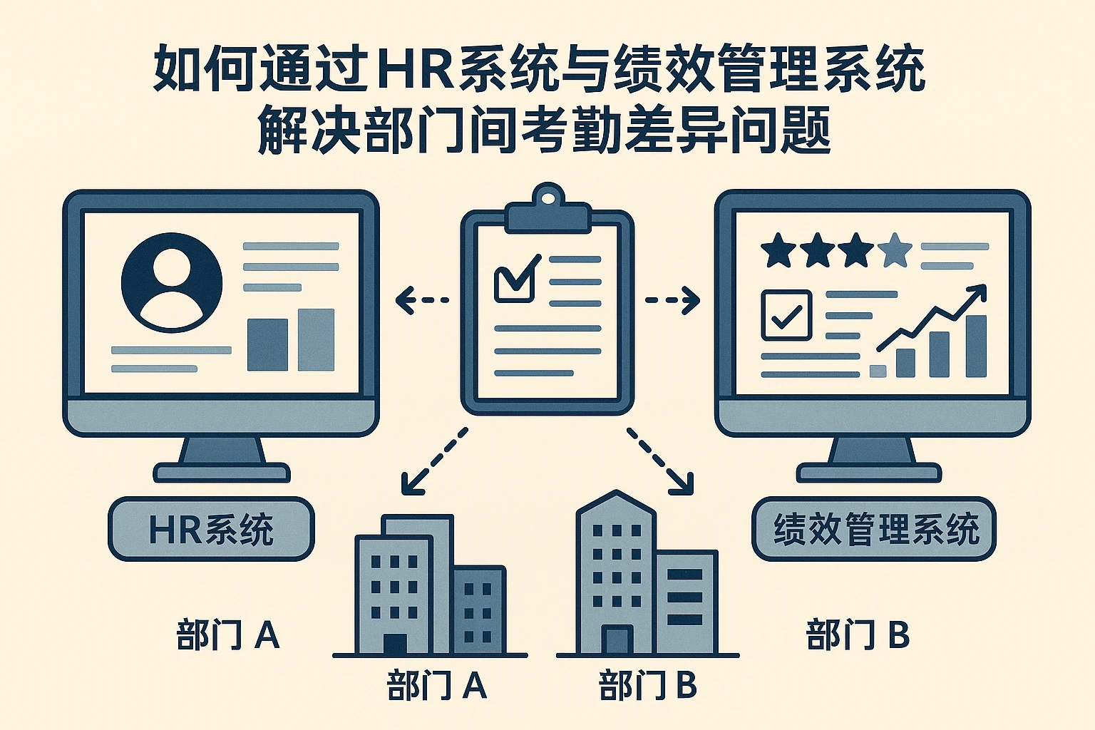 如何通过HR系统与绩效管理系统解决部门间考勤差异问题