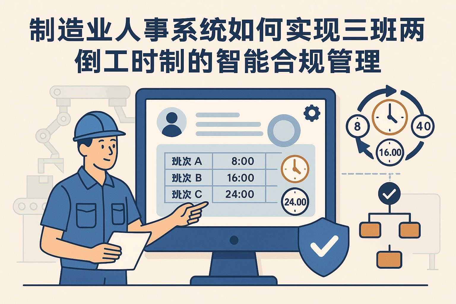 制造业人事系统如何实现三班两倒工时制的智能合规管理
