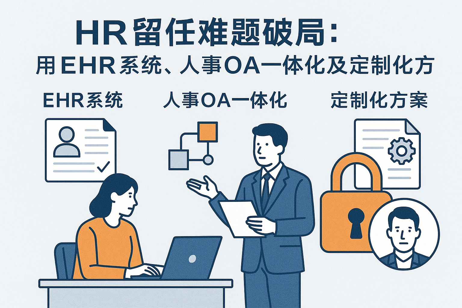 HR留任难题破局：用EHR系统、人事OA一体化及定制化方案锁住核心人才