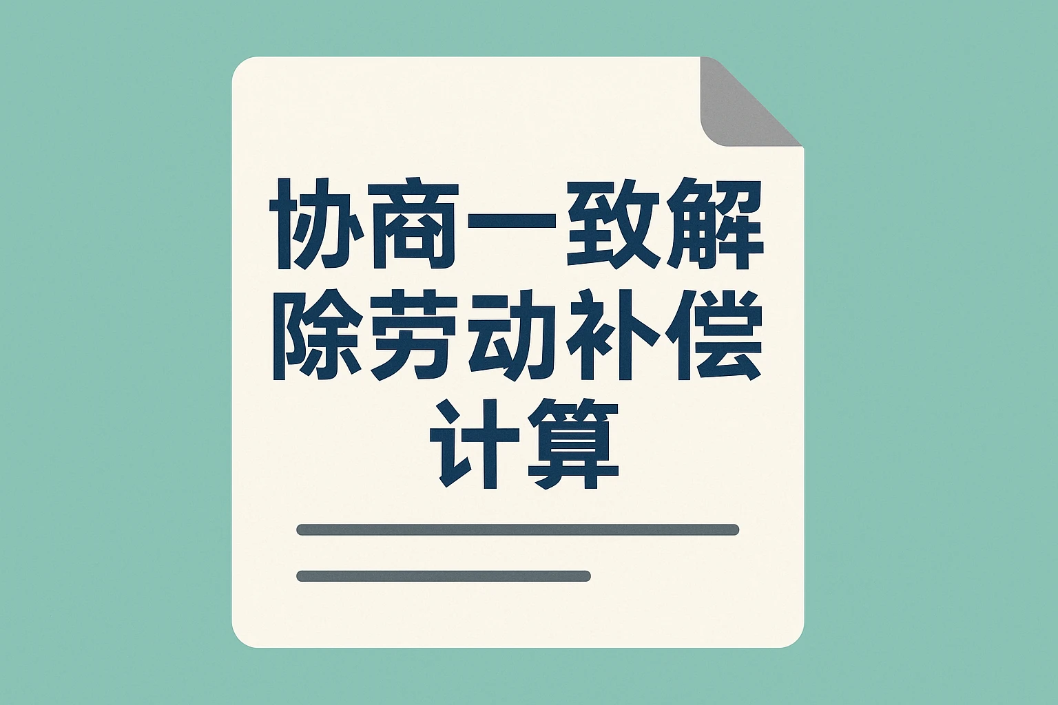 协商一致解除的劳动补偿计算