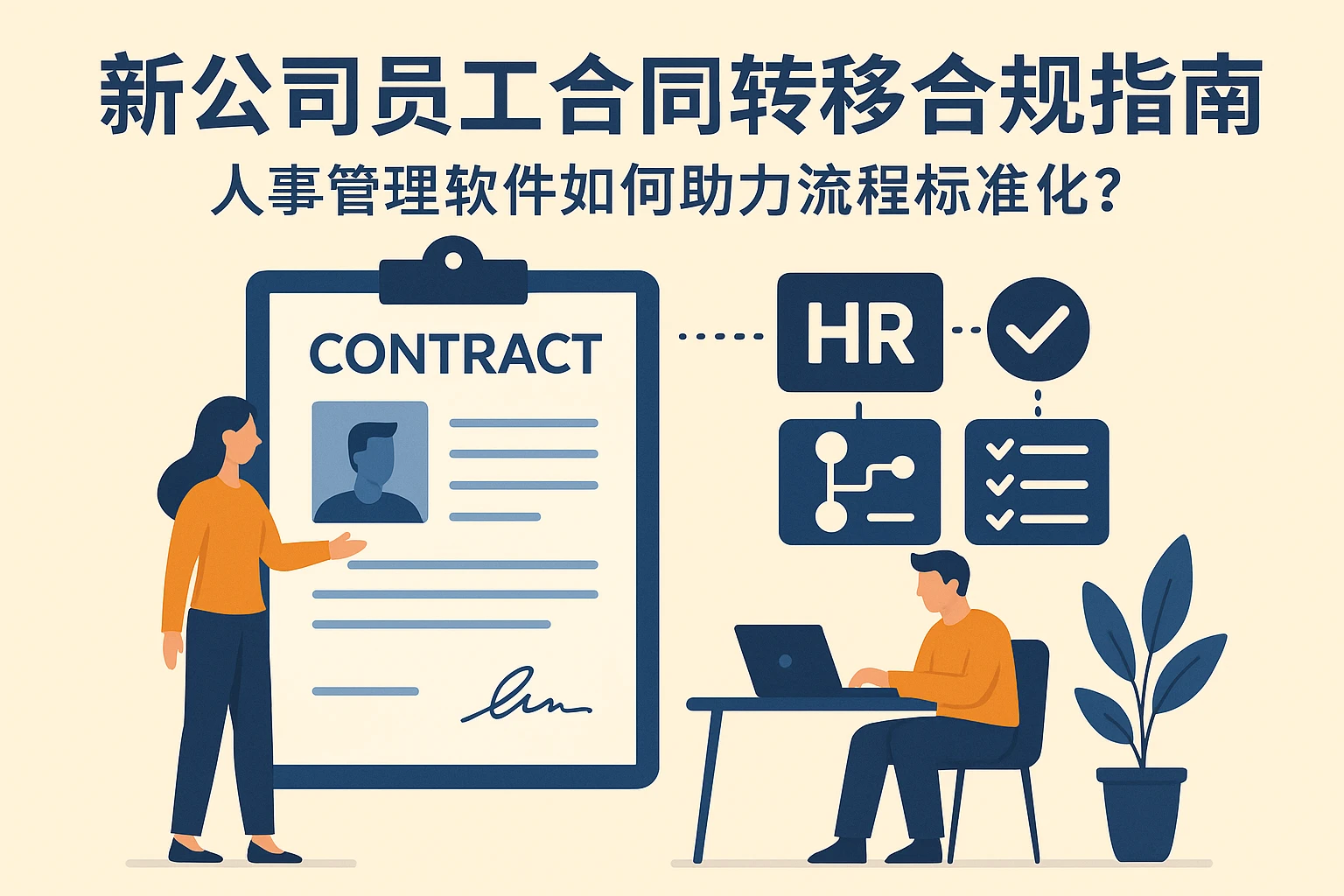 新公司员工合同转移合规指南：人事管理软件如何助力流程标准化？