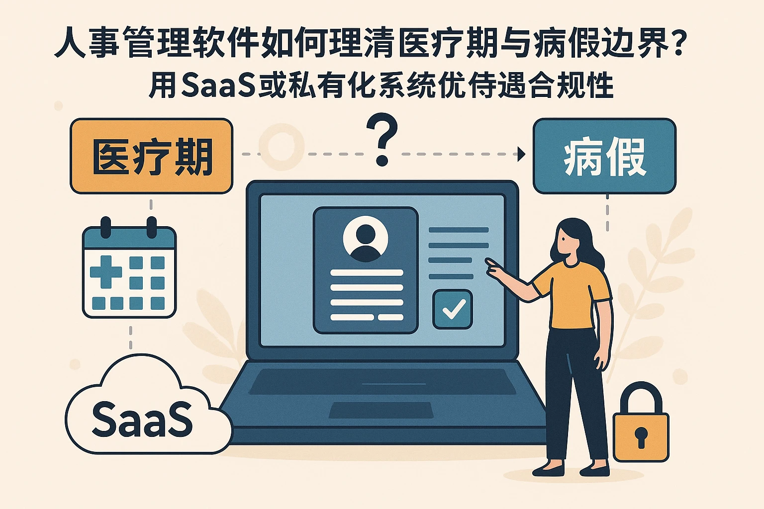 人事管理软件如何理清医疗期与病假边界?用SaaS或私有化系统优化待遇合规性