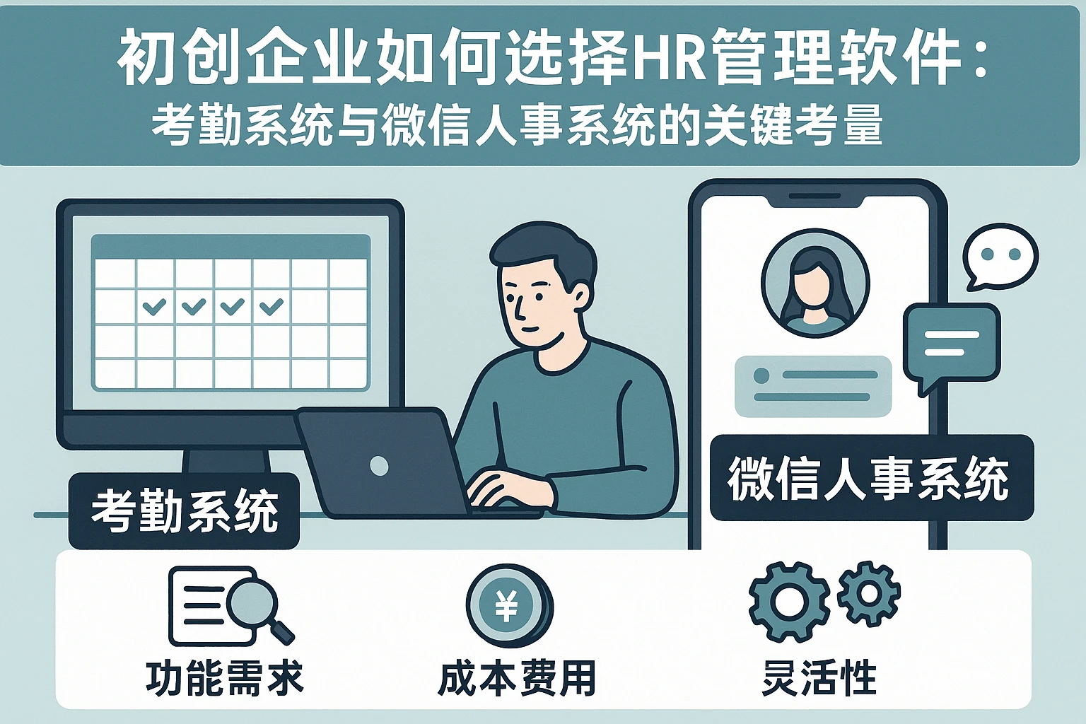 初创企业如何选择HR管理软件：考勤系统与微信人事系统的关键考量