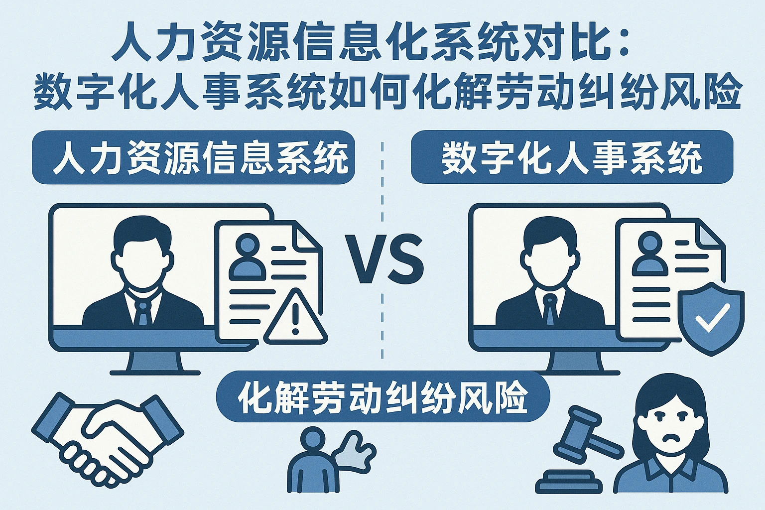 人力资源信息化系统对比：数字化人事系统如何化解劳动纠纷风险