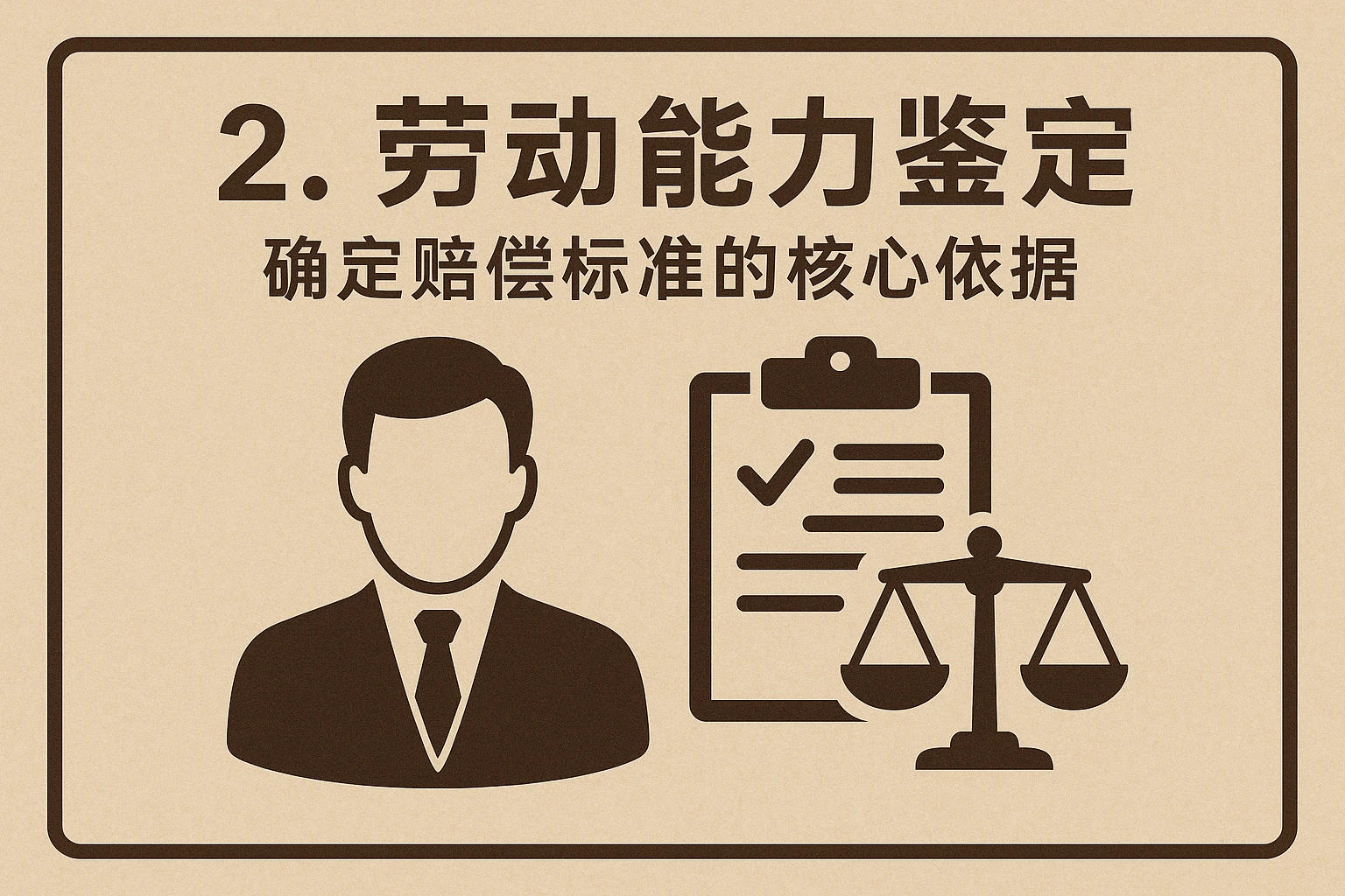 2. 劳动能力鉴定：确定赔偿标准的核心依据