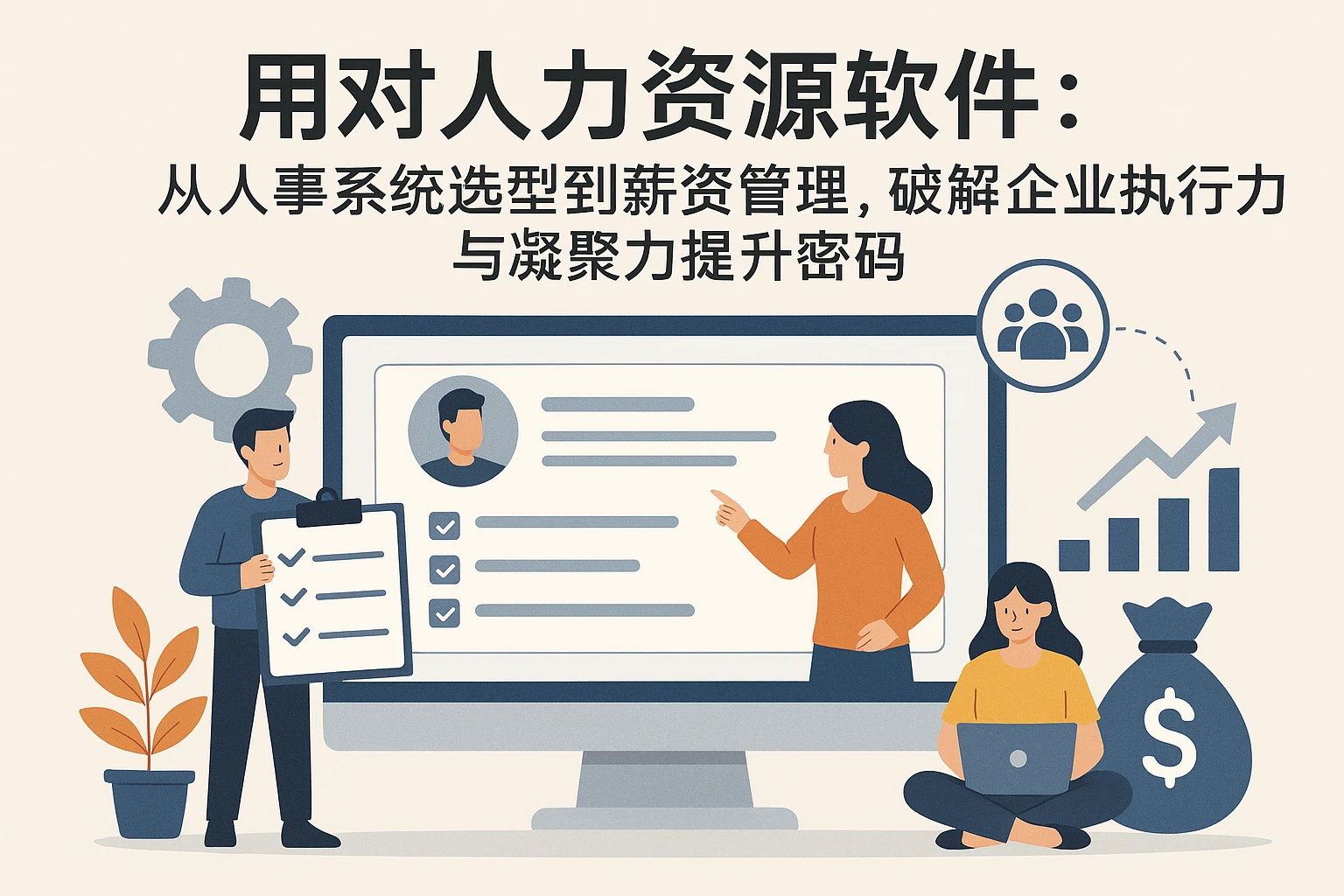 用对人力资源软件：从人事系统选型到薪资管理，破解企业执行力与凝聚力提升密码