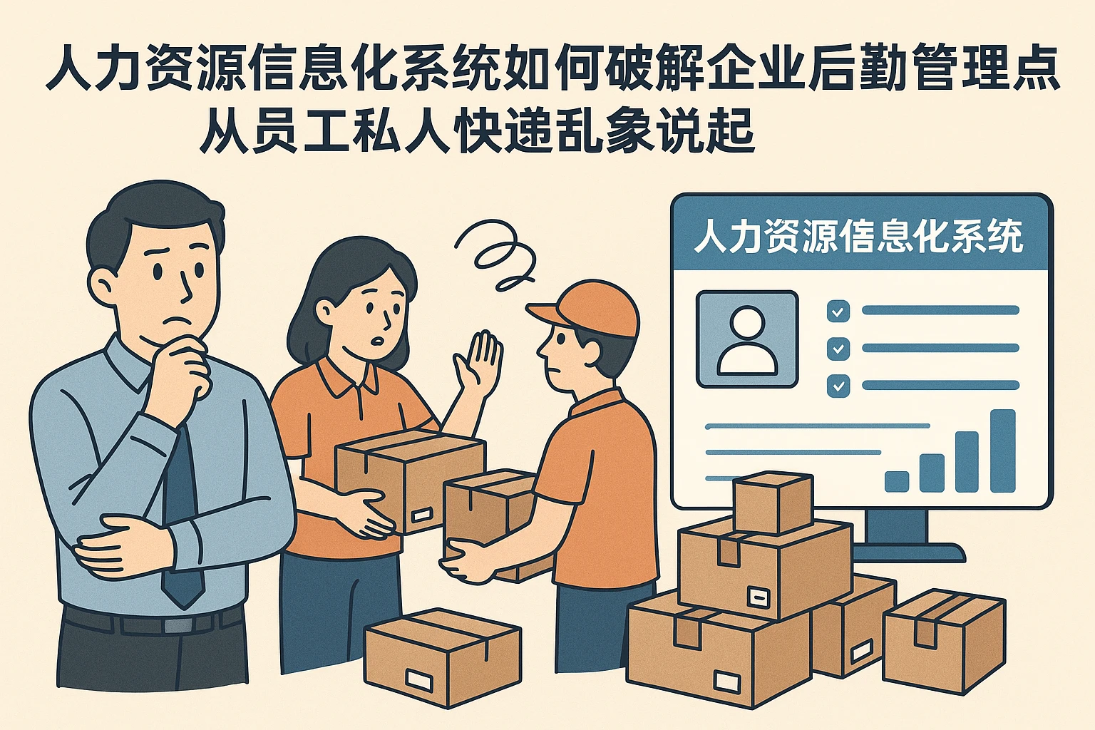 人力资源信息化系统如何破解企业后勤管理痛点？从员工私人快递乱象说起