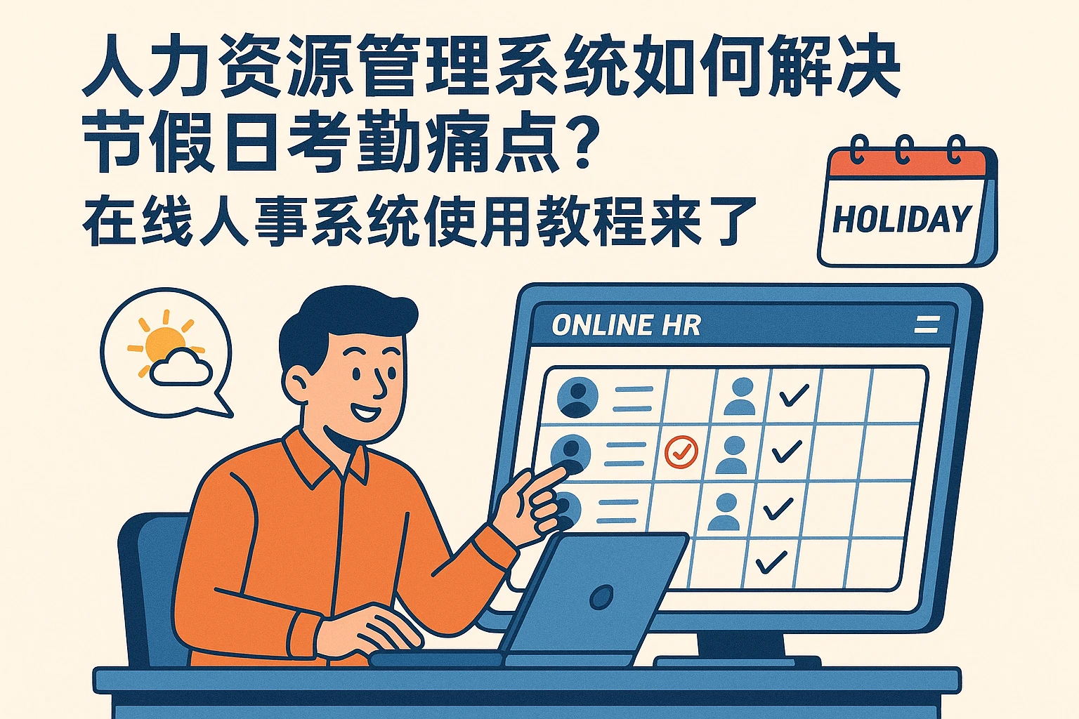 人力资源管理系统如何解决节假日考勤痛点？在线人事系统使用教程来了