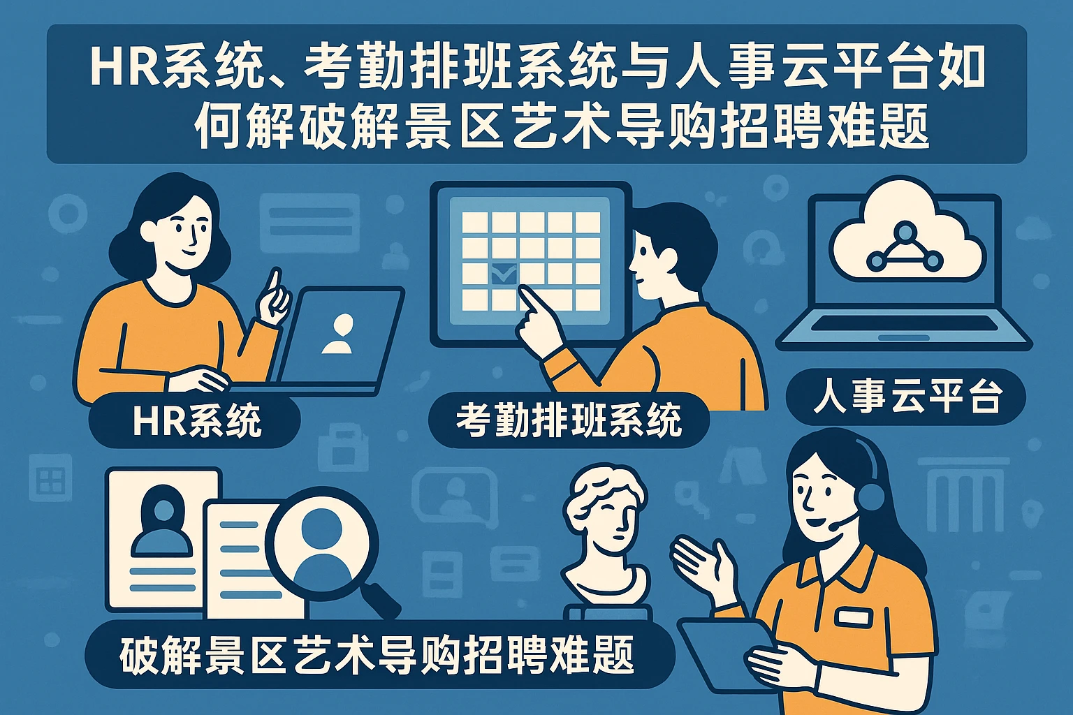 HR系统、考勤排班系统与人事云平台如何破解景区艺术导购招聘难题