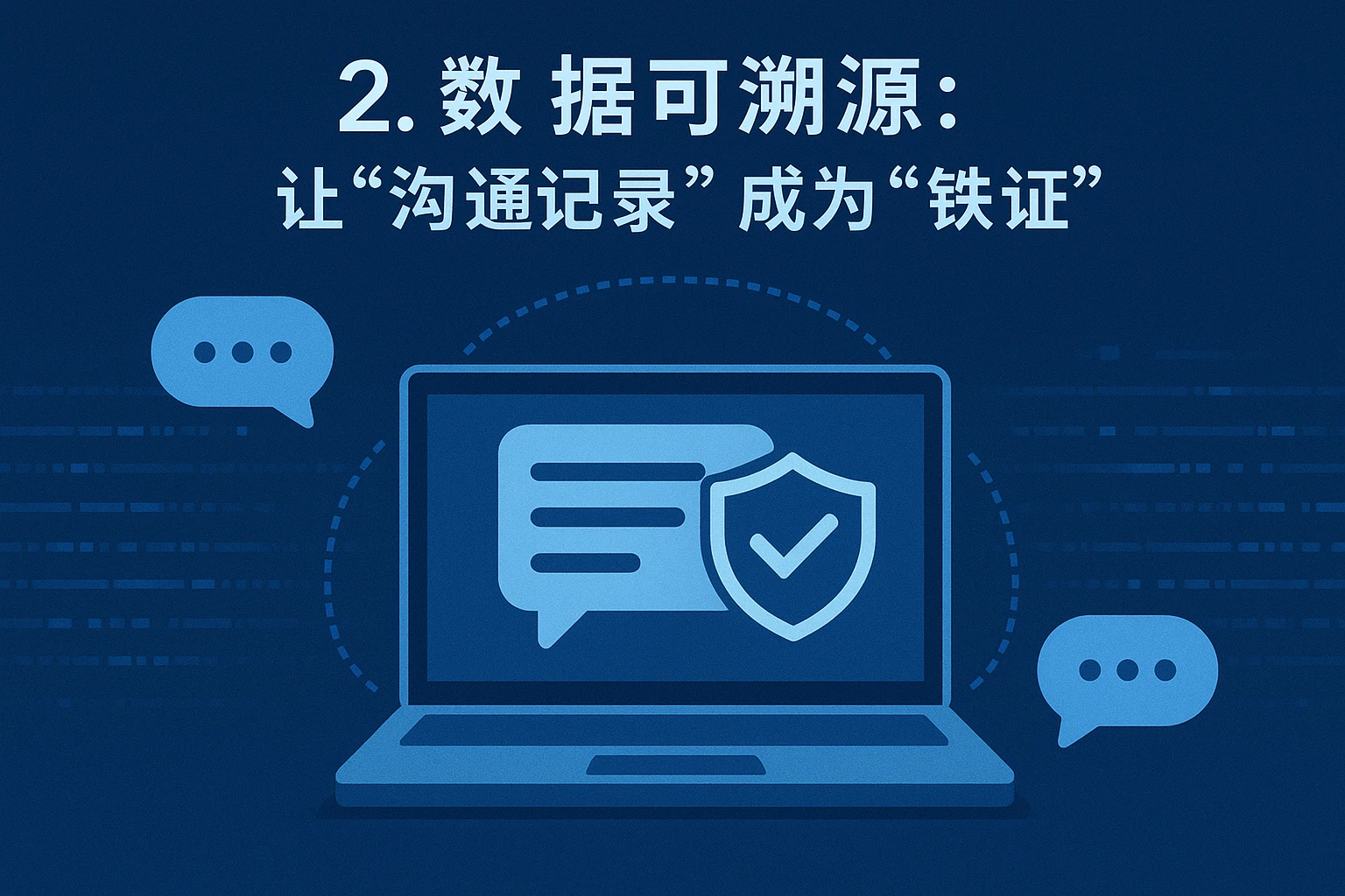 2. 数据可溯源：让“沟通记录”成为“铁证”