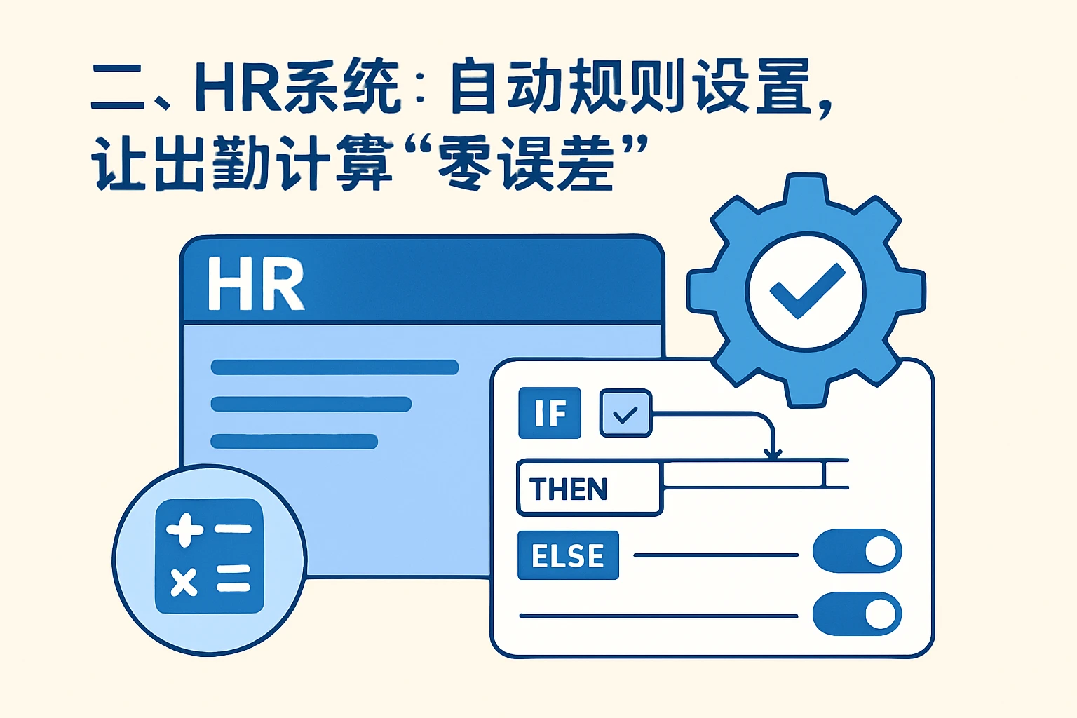 二、HR系统：自动规则设置，让出勤计算“零误差”