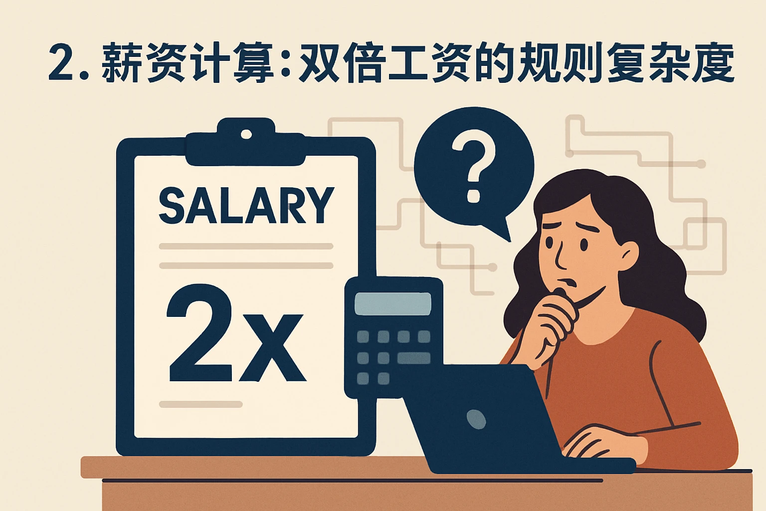 2. 薪资计算：双倍工资的规则复杂度