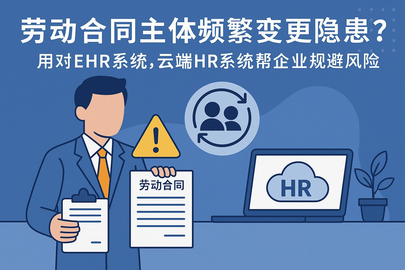 劳动合同主体频繁变更隐患多？用对EHR系统，云端HR系统帮企业规避风险