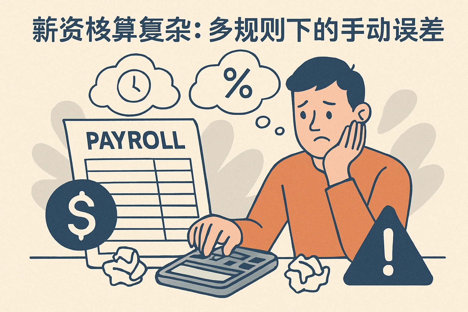 2. 薪资核算复杂：多规则下的手动误差