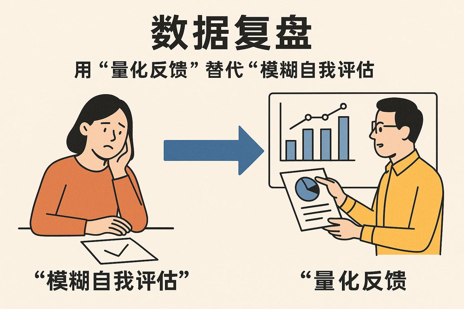2. 数据复盘:用“量化反馈”替代“模糊自我评估”