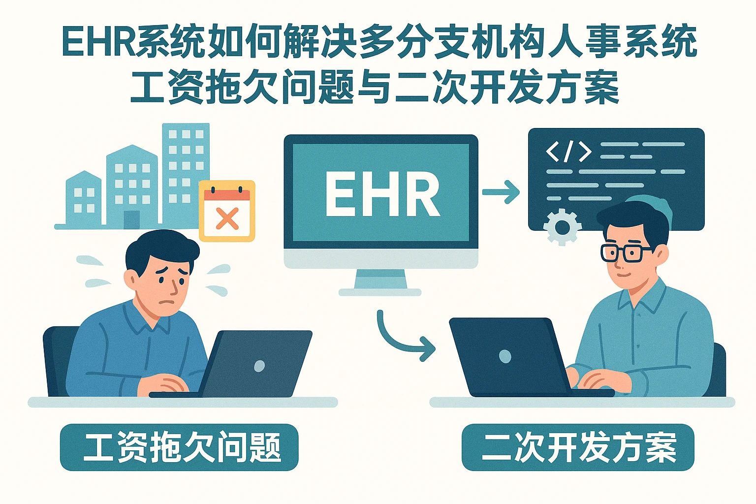 EHR系统如何解决多分支机构人事系统工资拖欠问题与二次开发方案