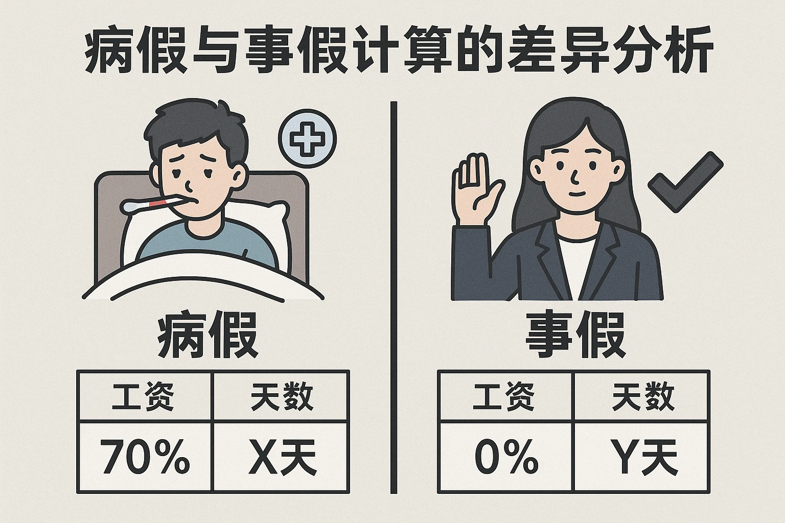 病假与事假计算的差异分析