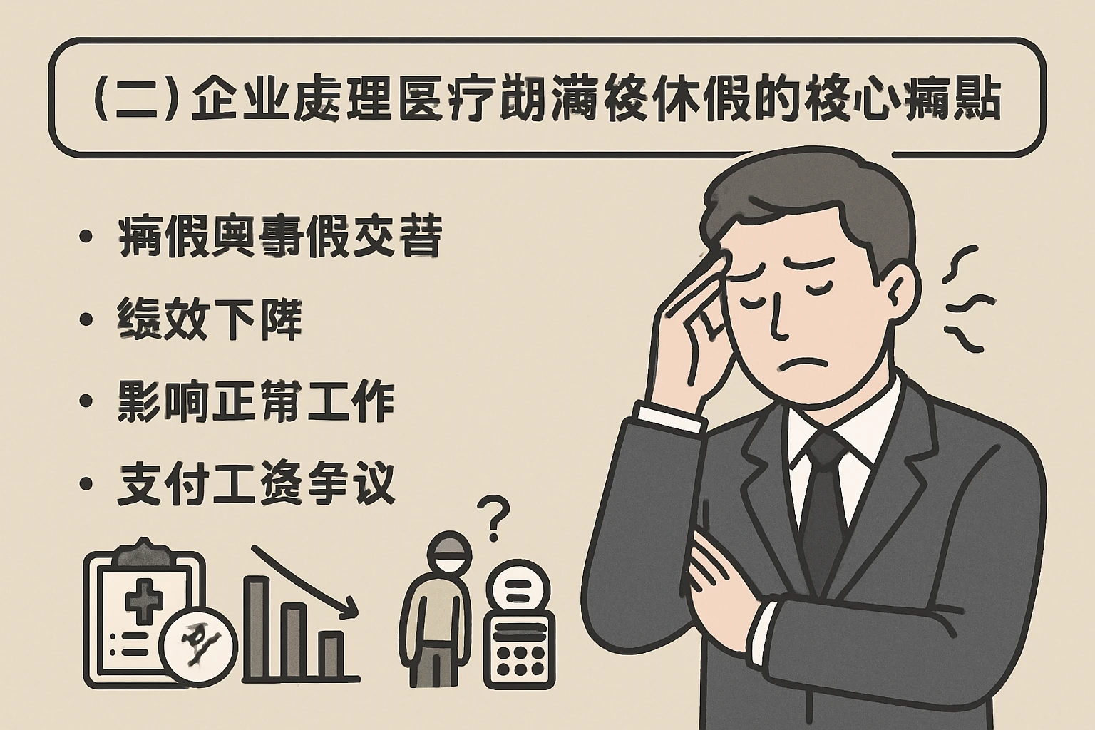 （二）企业处理医疗期满后休假的核心痛点