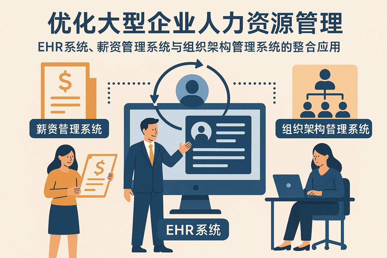 优化大型企业人力资源管理：EHR系统、薪资管理系统与组织架构管理系统的整合应用