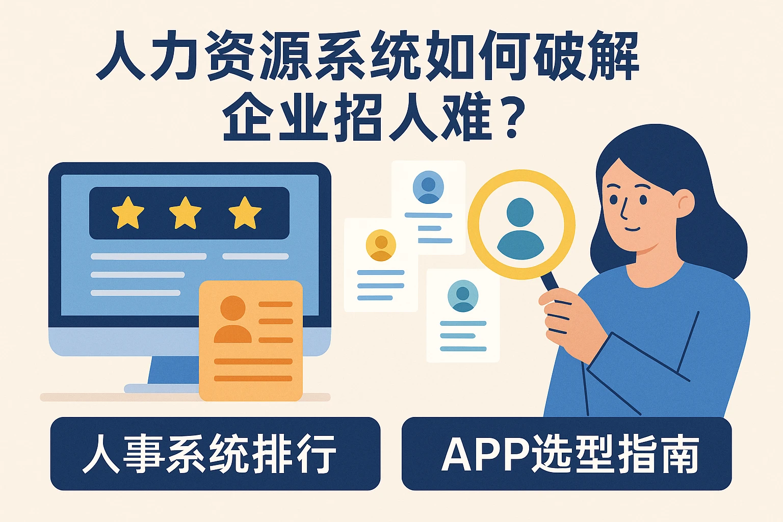 人力资源系统如何破解企业招人难？人事系统排行榜与APP选型指南