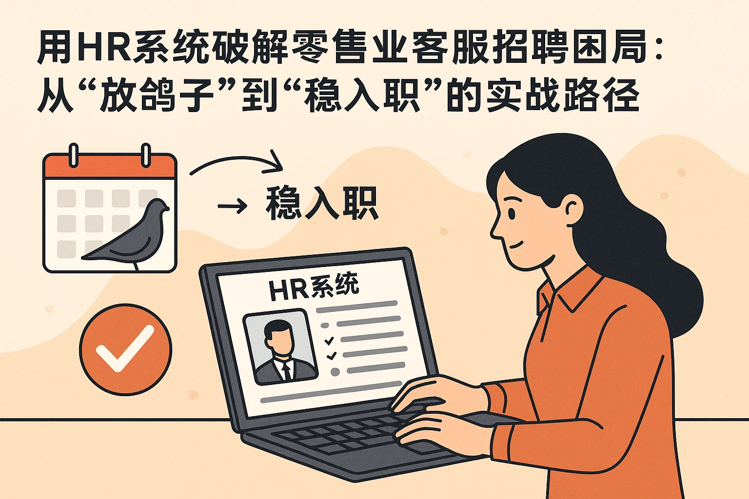 用HR系统破解零售业客服招聘困局：从“放鸽子”到“稳入职”的实战路径
