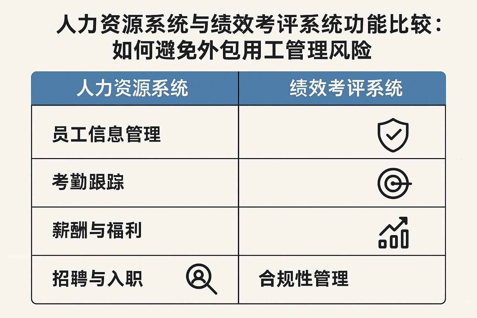 人力资源系统与绩效考评系统功能比较：如何避免外包用工管理风险