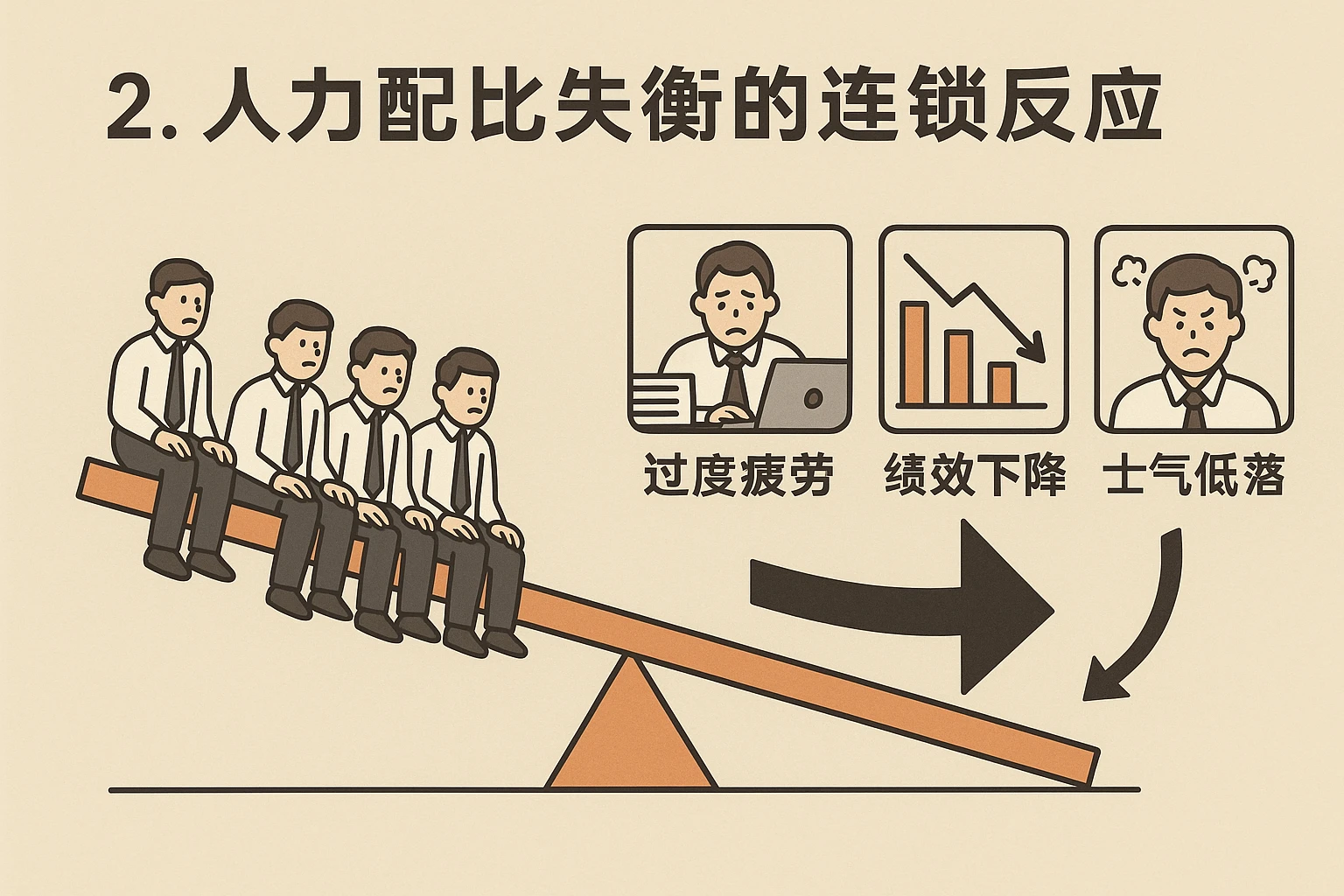 2. 人力配比失衡的连锁反应