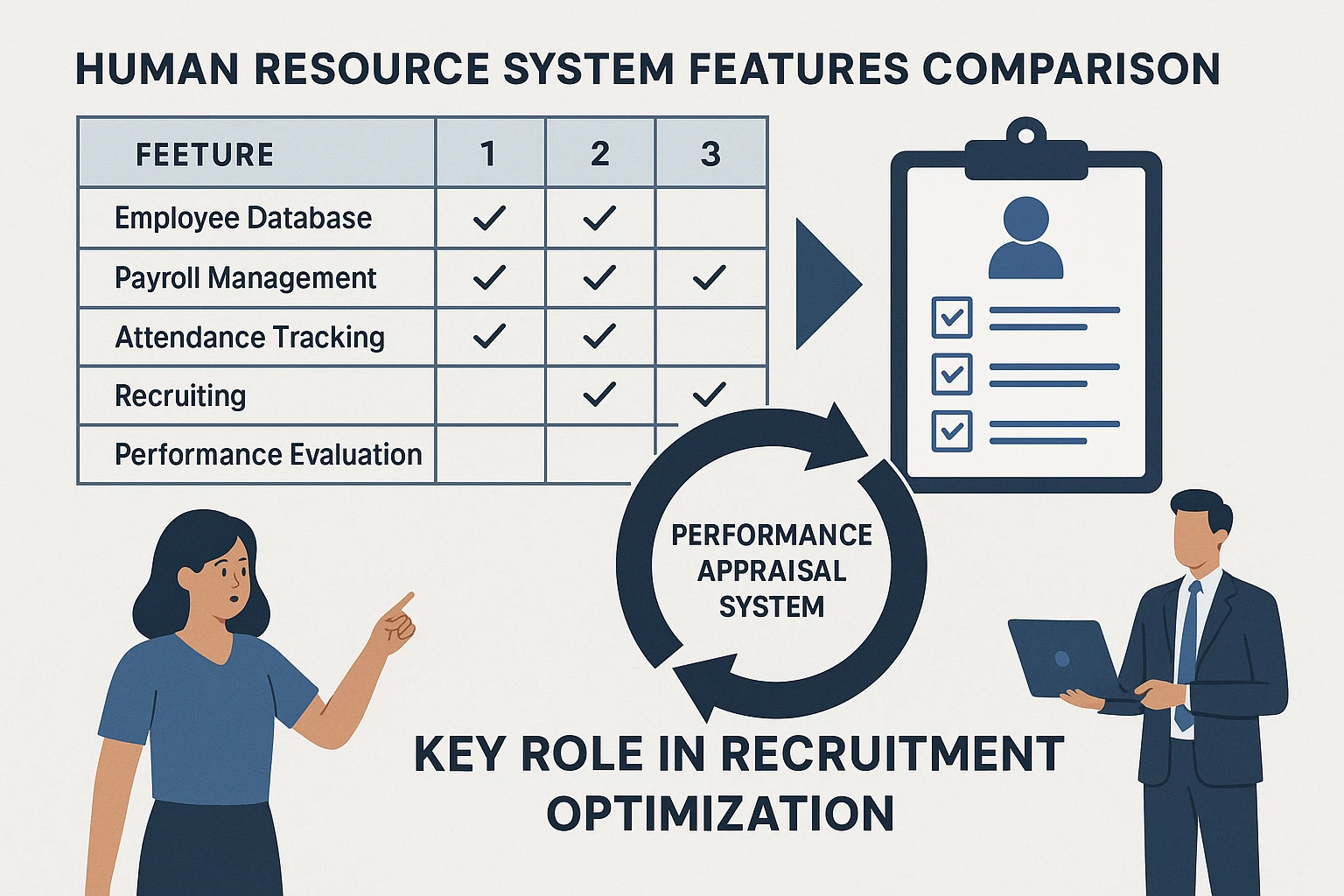 人力资源系统功能比较与绩效考评系统在招聘优化中的关键作用