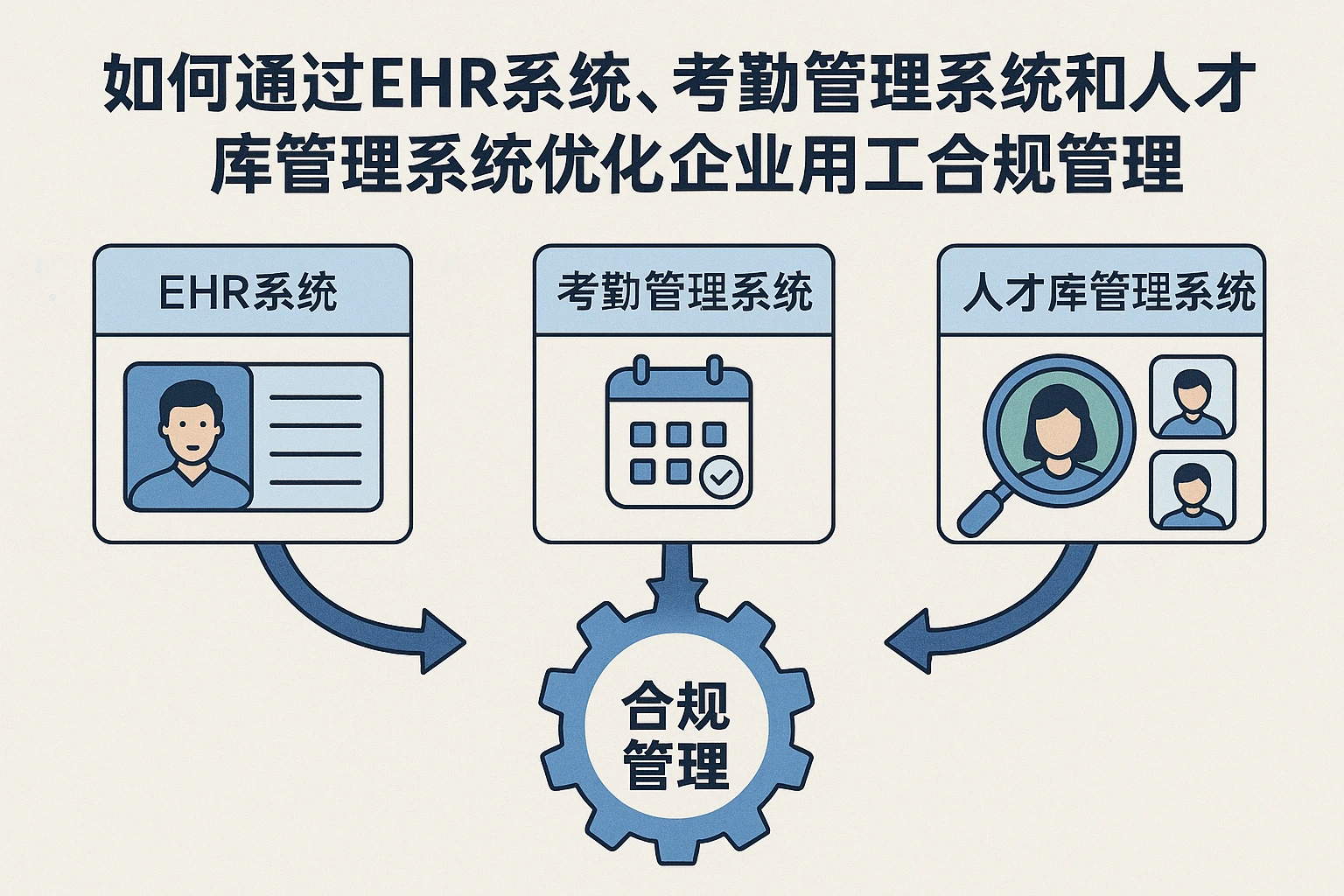 如何通过EHR系统、考勤管理系统和人才库管理系统优化企业用工合规管理