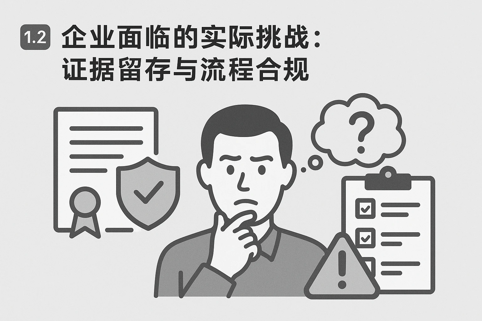 1.2 企业面临的实际挑战：证据留存与流程合规