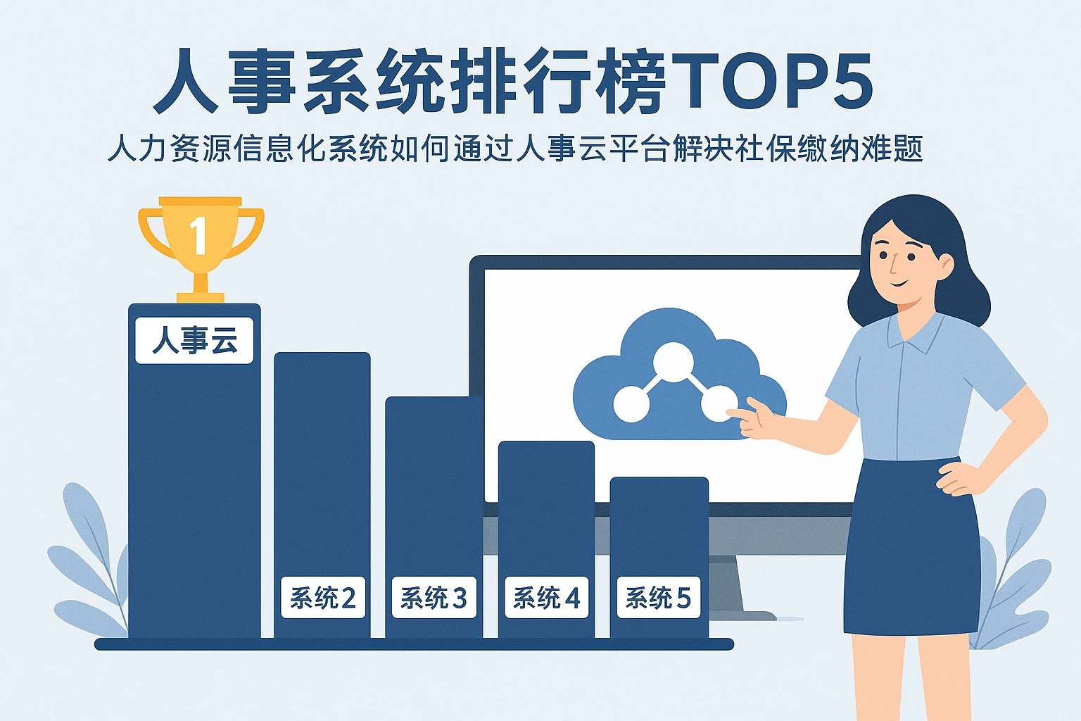 人事系统排行榜TOP5：人力资源信息化系统如何通过人事云平台解决社保缴纳难题