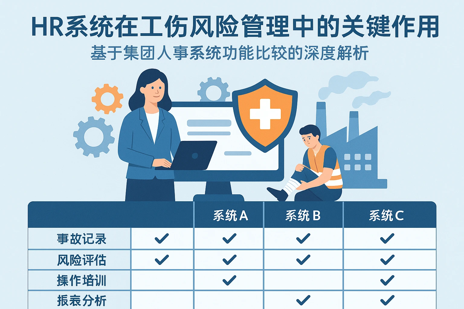 HR系统在工伤风险管理中的关键作用:基于集团人事系统功能比较的深度解析