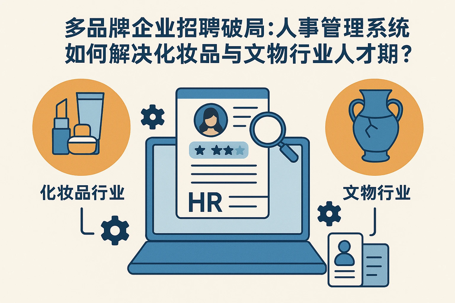 多品牌企业招聘破局：人事管理系统如何解决化妆品与文物行业人才难题？