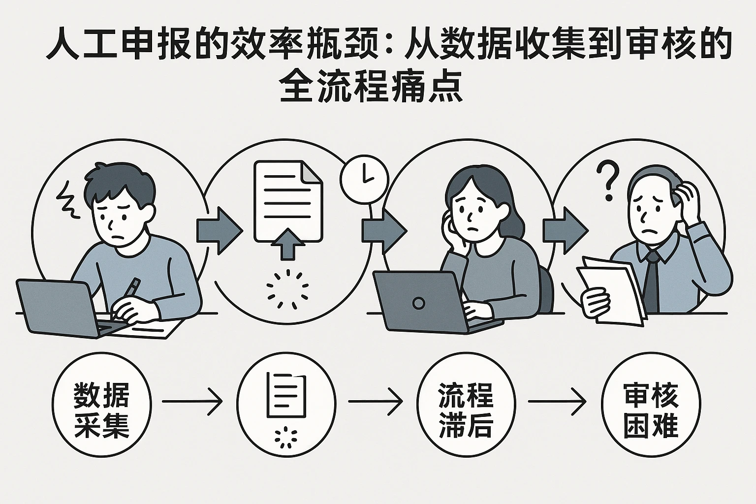 2. 人工申报的效率瓶颈：从数据收集到审核的全流程痛点