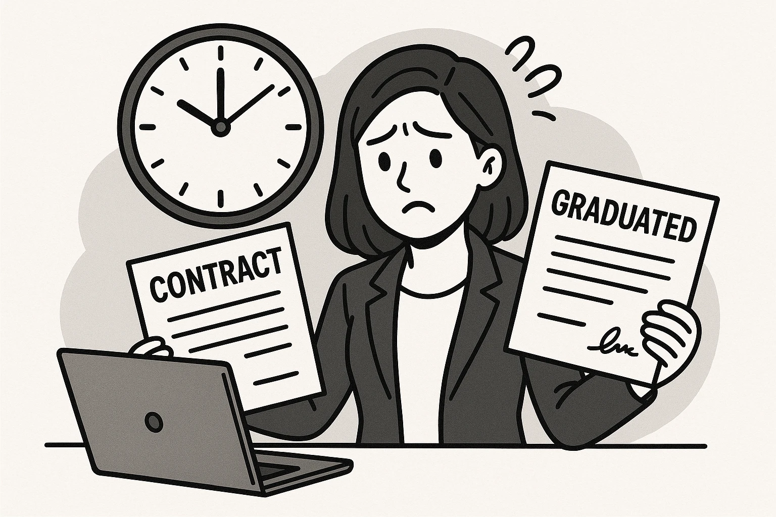 2. 时间冲突难题:试用期未结束已毕业的合同转换问题