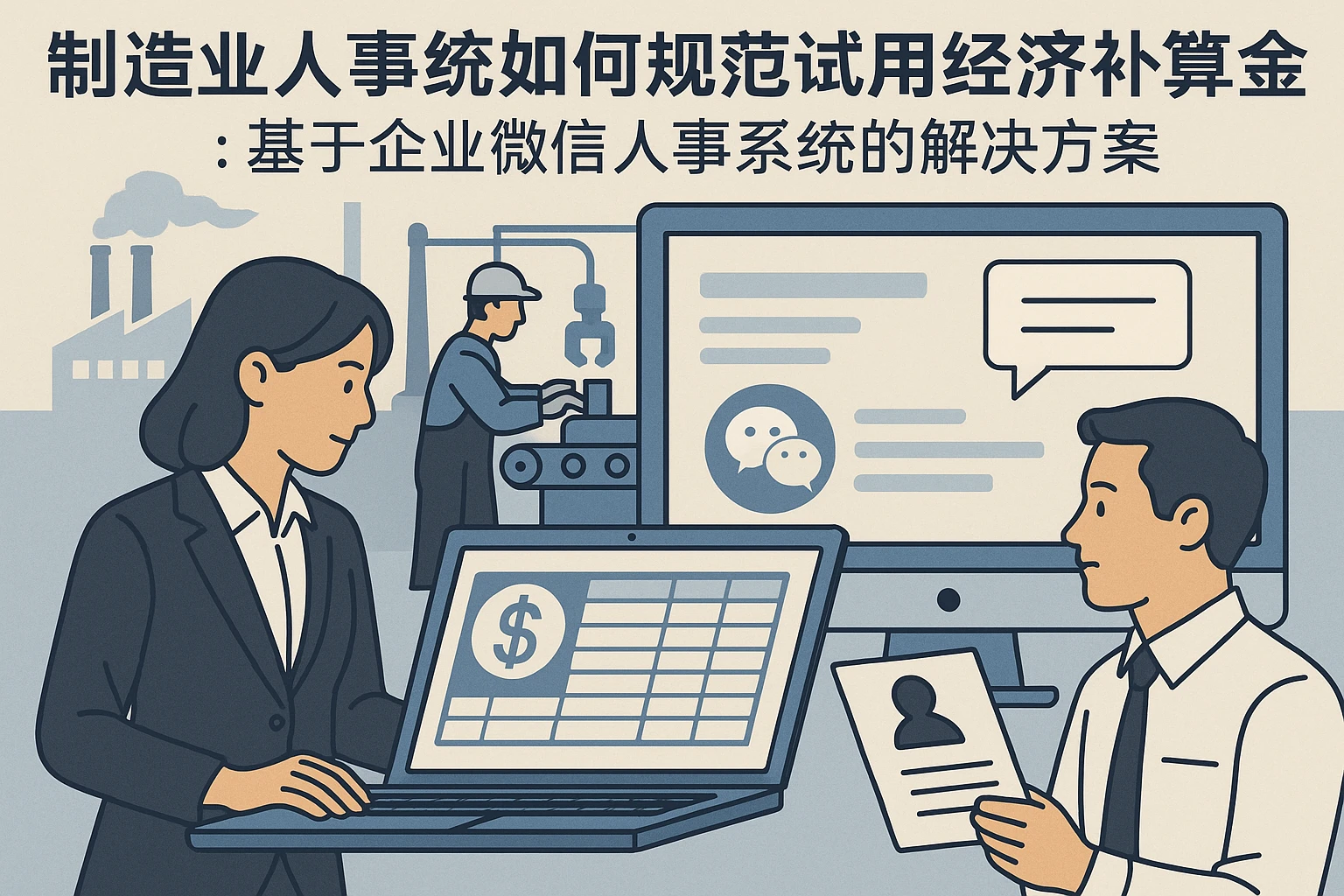 制造业人事系统如何规范试用期经济补偿金计算:基于企业微信人事系统的解决方案