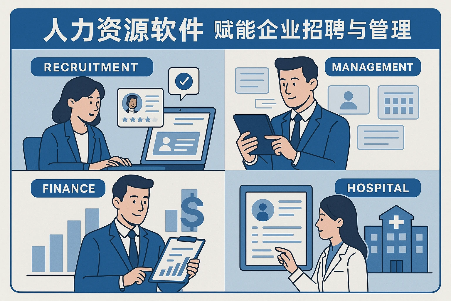 人力资源软件赋能企业招聘与管理：从金融销售到医院人事的全场景应用