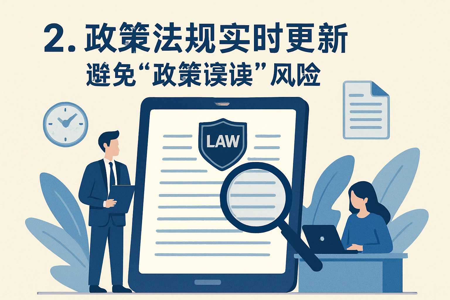 2. 政策法规实时更新：避免“政策误读”风险