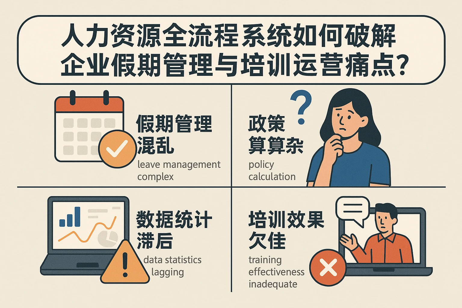 人力资源全流程系统如何破解企业假期管理与培训运营痛点？