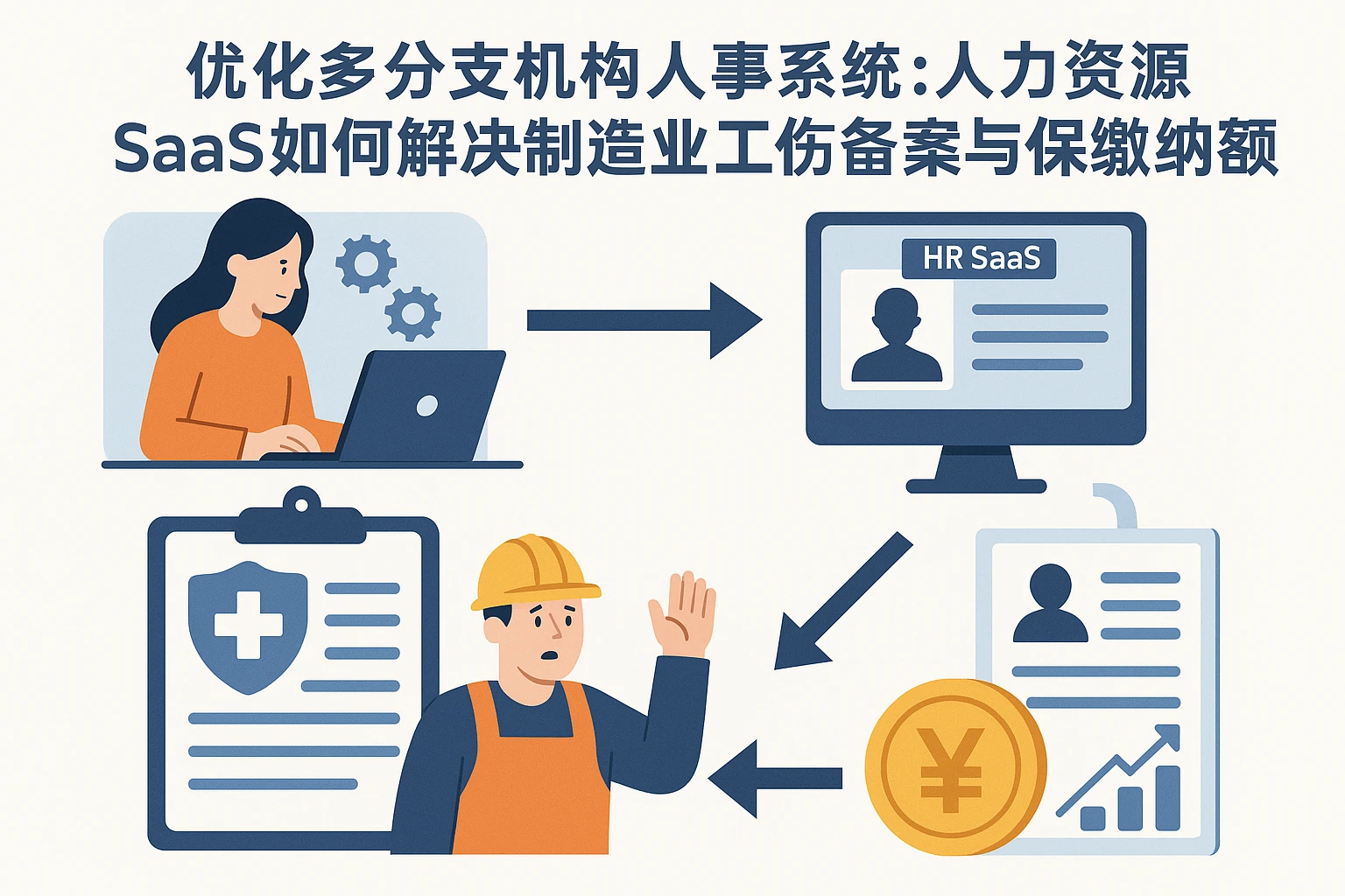优化多分支机构人事系统:人力资源SaaS如何解决制造业工伤备案与社保缴纳难题