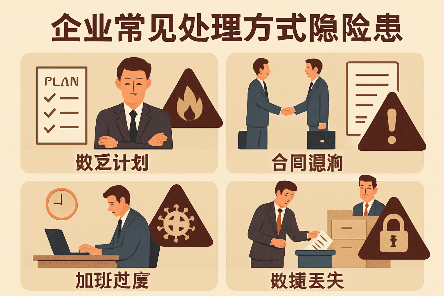 2. 企业常见处理方式的风险隐患